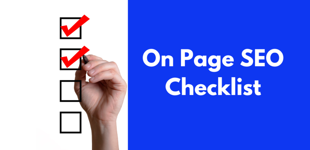 On Page SEO Checklist With Template
