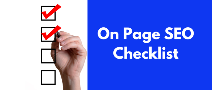 On Page SEO Checklist With Template
