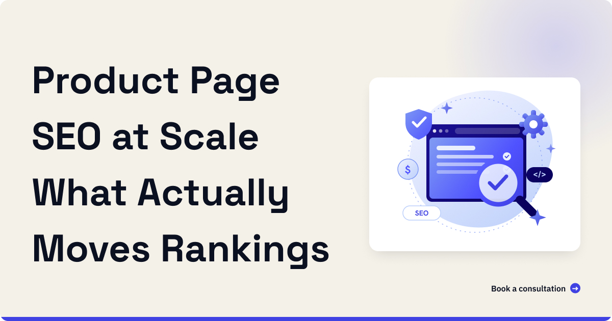 Product page SEO when you have thousands of products